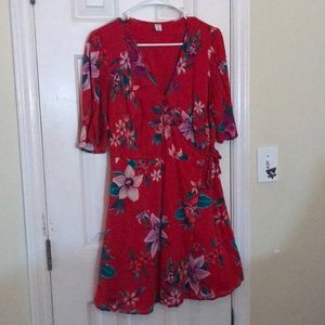 Flutter sleeve dress